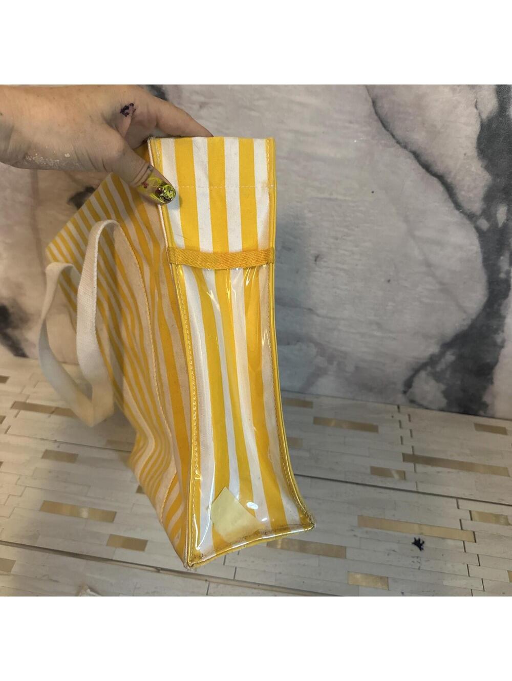 Giorgio Beverly Hills Canvas Vintage Striped Tote Bag - Picture 5 of 15